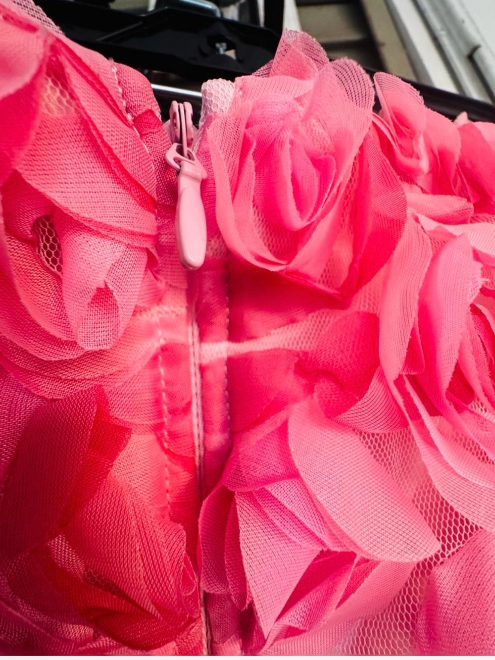 Dress the Population Sasha Strapless Rosette Mini Dress Pink Blush NWT Size L - Picture 4 of 12